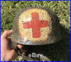 WW2 German Helmet 38 Paratrooper MEDIC Large Size M35 M42
