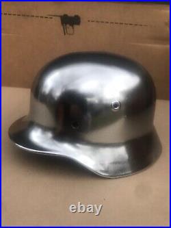 WW2 German Helmet Chromed NICE