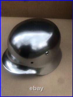 WW2 German Helmet Chromed NICE