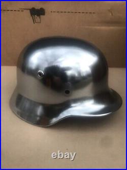 WW2 German Helmet Chromed NICE