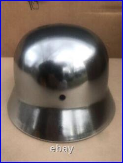 WW2 German Helmet Chromed NICE