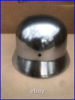 WW2 German Helmet Chromed NICE