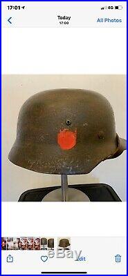 WW2 German Helmet. Double Decal