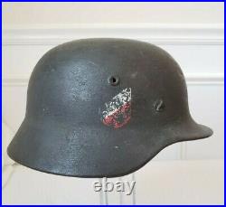 WW2 German Helmet Heer M40 Double Decal Stahlhelm WWII with liner EF66