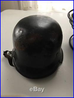 WW2 German Helmet- M34-Police/Fire Helmet DD Helmet Trophy Captured In Berlin