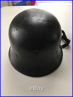 WW2 German Helmet- M34-Police/Fire Helmet DD Helmet Trophy Captured In Berlin