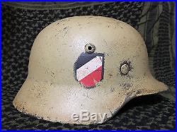 WW2 German Helmet M35/62 Luftwaffe Tropical