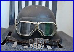 WW2 German Helmet M35 M40 M42 Good condition motocycle goggles