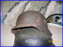 WW2 German Helmet M35 SE66 Liner band (partial liner) Chin Strap Original Paint