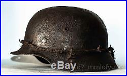 WW2 German Helmet M35 Size 62. The Battle for Stalingrad. WW II Relic Rare