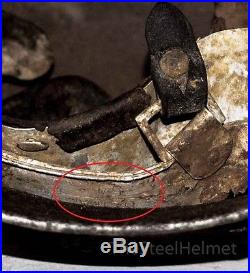 WW2 German Helmet M35 Size 62. The Battle for Stalingrad. WW II Relic Rare