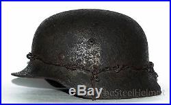 WW2 German Helmet M35 Size 64. The Battle for Stalingrad. WW II Relic Rare
