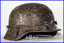 WW2 German Helmet M35 Size 66 + Dog Tag Soldier. The Battle for Stalingrad