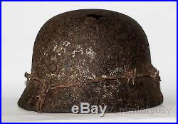 WW2 German Helmet M35 Size 66 & Dog Tag Soldier. The Battle for Stalingrad. 2 WK
