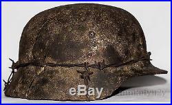 WW2 German Helmet M35 Size 68. The Battle for Stalingrad. 2 WK. Relic Rare