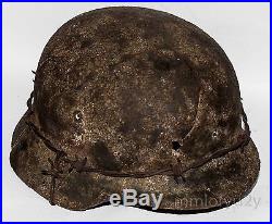 WW2 German Helmet M35 Size 68. The Battle for Stalingrad. 2 WK. Relic Rare