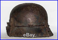 WW2 German Helmet M40 Size 60 + Dog Tag Soldier. The Battle for Stalingrad. 2 WK