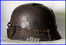 WW2 German Helmet M40 Size 64. The Battle for Stalingrad. 2 WK. Relic Rare