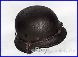 WW2 German Helmet M42 Size 64. The Battle for Stalingrad. 2 WK. Relic Rare