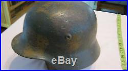 WW2 German Helmet Shell, M40, Camo Camoflage, Named