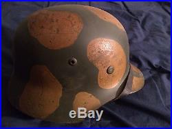WW2 German Helmet-Spring/Summer Camo Single Decal Reproduction Helmet