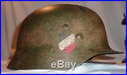 WW2 German Helmet Wehrmacht Edelweiss