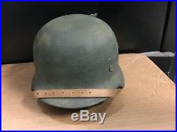 WW2 German Helmet With Post-War Liner