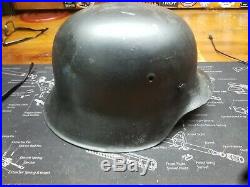 WW2 German Helmet World War II Model 42, removed decal