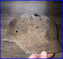 WW2 German Helmetto M40 Original German Helmets Damaged