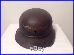 WW2 German Hitler Helmet Gladiator Luftshutz Elmetto Luftwaffe Wehrmacht