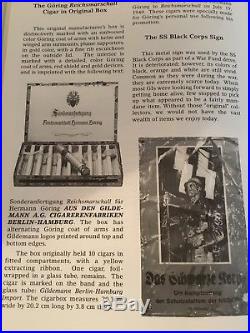 WW2 German Hitler Hermann Goring Cigar Box Obersalzberg Berghof Helmet Eva Braun