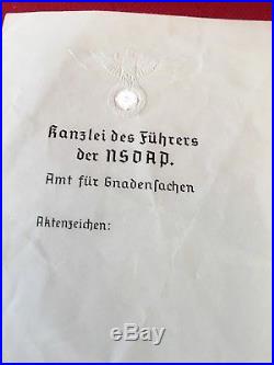 WW2 German Hitler KANZLEI DES FUHRERS DER NSDAP Letter Card no helmet elmetto