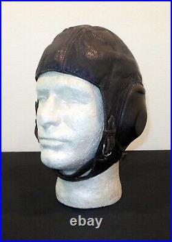 WW2 German Luftwaffe LKpW101 PILOT LEATHER WINTER FLIGHT HELMET NICE