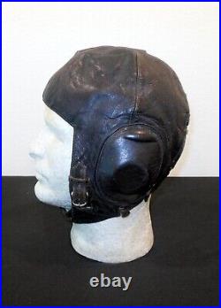 WW2 German Luftwaffe LKpW101 PILOT LEATHER WINTER FLIGHT HELMET NICE