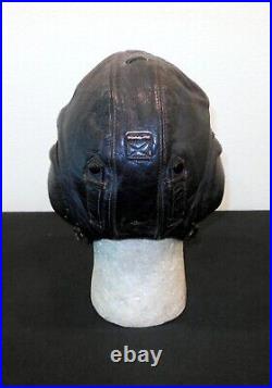 WW2 German Luftwaffe LKpW101 PILOT LEATHER WINTER FLIGHT HELMET NICE