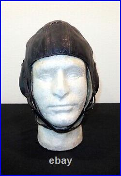 WW2 German Luftwaffe LKpW101 PILOT LEATHER WINTER FLIGHT HELMET NICE