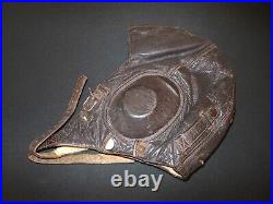 WW2 German Luftwaffe LKpW101 PILOT LEATHER WINTER FLIGHT HELMET NICE