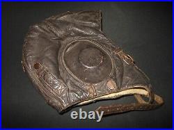 WW2 German Luftwaffe LKpW101 PILOT LEATHER WINTER FLIGHT HELMET NICE