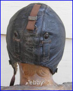 WW2 German Luftwaffe Leather Flight Helmet