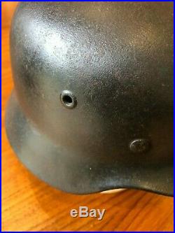 WW2 German Luftwaffe Single Decal M40 Helmet with Original Liner ET64