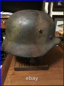 WW2 German M35 Camouflage Helmet