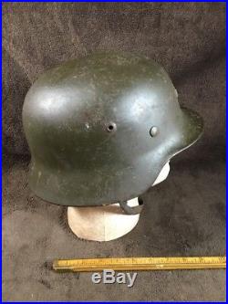 WW2 German M35 Helmet With Original Liner & Strap