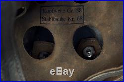 WW2 German M38 paratrooper/fallschirmjager Helmet ET68 bno2403 Karl Heisler