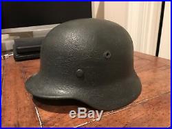 WW2 German M40 Helmet Q64 Original With Liner Complete