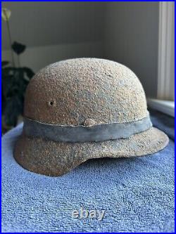 WW2 German M40 Rubber Band Camo SD Relic Helmet