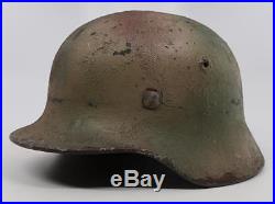 WW2 German M40 combat camouflage helmet US Army military estate Normandy camo