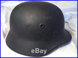 WW2 German M40 single decal Luftwaffe helmet shell size 62 really nice condition