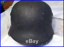 WW2 German M40 single decal Luftwaffe helmet shell size 62 really nice condition