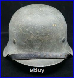 WW2 German M42 Combat Helmet & Chinstrap