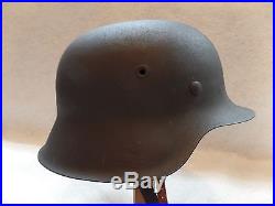 WW2 German M42 Helmet EF 66 serial number 3847 Excellent, Prof. Restored